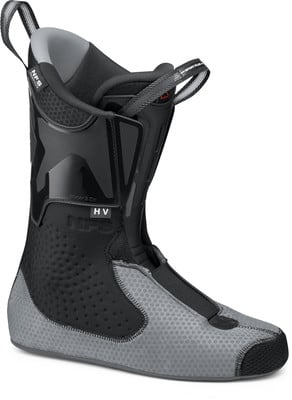 Skischuh-Innenschuh mit schwarzen und grauen Elementen, Aufschrift HV.
