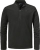Herren dunkelgraues Sweatshirt mit kurzem Reißverschluss und Schöffel-Logo.
