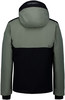 Grüne und schwarze Herrenjacke mit Kapuze und ICEPEAK-Logo auf dem Rücken.