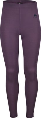 Damen-Leggings in Lila mit Logo auf dem linken Oberschenkel.