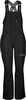 Schwarze Skihose mit Latz und Markenlogo auf den Trägern.