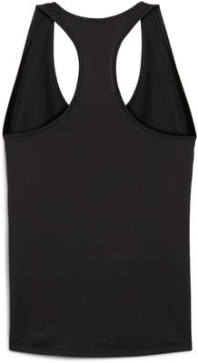Schwarzer Racerback-Top mit feinen Nähten und Rundhalsausschnitt. Schwarzer Racerback-Top mit feinen Nähten und Rundhalsausschnitt.