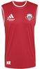 Rotes Tanktop mit Intersport und Sport Union Lasberg Logos auf der Brust.