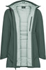 Grüne Damen-Winterjacke mit Kapuze und gestepptem Futter.