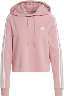 Essentials 3-Streifen Cropped Hoodie