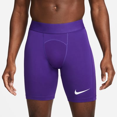 Herren-Kompressionsshorts von Nike in Lila mit weißem Logo. Herren-Kompressionsshorts von Nike in Lila mit weißem Logo.