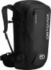 Schwarzer Ortovox Haute Route 40 Rucksack mit Logo und Gurten.