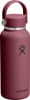 Weinrote Hydro Flask mit Griff und Logo.