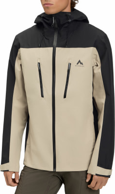 Herrenjacke McKinley mit Kapuze und Reißverschluss, beige-schwarz. Herrenjacke McKinley mit Kapuze und Reißverschluss, beige-schwarz.