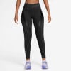 Schwarze Nike Pro Leggings mit Logo und Glanzstreifen.