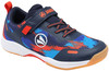 Kinder-Sportschuh von JAKO mit buntem Design, Klettverschluss und Schnürsenkeln.