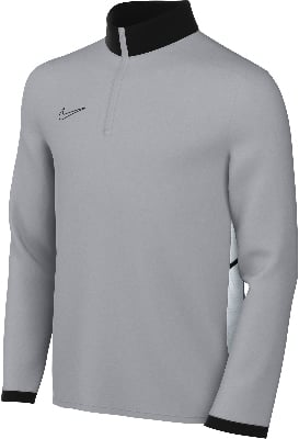 Graues Nike Herren-Sweatshirt mit schwarzem Kragen und Logo auf der Brust. Graues Nike Herren-Sweatshirt mit schwarzem Kragen und Logo auf der Brust.