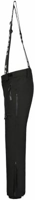 Schwarze Skihose mit Latz und Logo auf den Trägern. Schwarze Skihose mit Latz und Logo auf den Trägern.