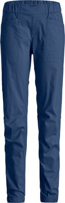 Blaue Damenhose mit Gummizug und Taschen. Blaue Damenhose mit Gummizug und Taschen.