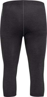 Schwarze 3/4-Leggings mit feinem Muster und vorderen Nähten. Schwarze 3/4-Leggings mit feinem Muster und vorderen Nähten.