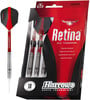Harrows Retina 95% Tungsten Darts Set, 18 Gramm, mit roten Flights.