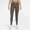 Graue Nike Pro Leggings für Damen mit Nike-Logo und Schriftzug PRO NIKE.