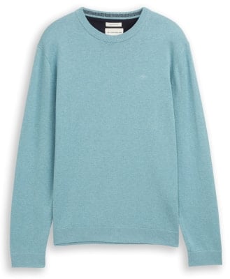 Tom Tailor Basic Crewn kötött férfi pulóver