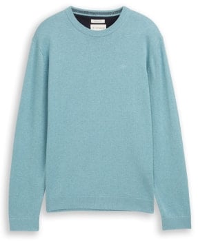 Tom Tailor Basic Crewn kötött férfi pulóver