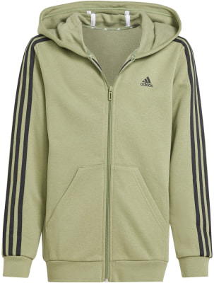 adidas Essentials 3-Streifen Fleece Kapuzenjacke