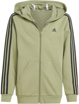 adidas Essentials 3-Streifen Fleece Kapuzenjacke