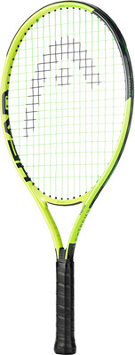 Head Extreme Tennisschläger mit schwarzem Griffband und grünem Rahmen. Head Extreme Tennisschläger mit schwarzem Griffband und grünem Rahmen.