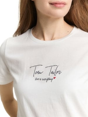 Tom Tailor Crew Neck Logo női póló Tom Tailor Crew Neck Logo női póló
