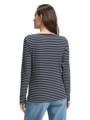 Tom Tailor Striped Boatneck női hosszú ujjú póló