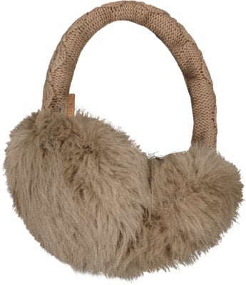Braune, flauschige Ohrenschützer mit Strickbügel. Braune, flauschige Ohrenschützer mit Strickbügel.