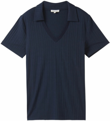 Tom Tailor TOM TAILOR Rib Polo Collar Női póló