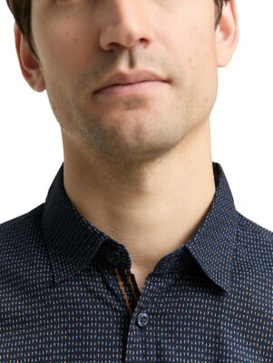 Tom Tailor Fitted Printed férfi hosszú ujjú ing