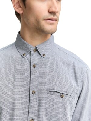 Tom Tailor Structured Shirt férfi hosszú ujjú póló