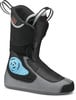 Ein Skischuh mit blauer Polsterung und schwarzem Innenfutter.