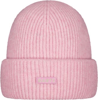Eine rosa gerippte Mütze mit BARTS-Logo vorne.