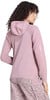 Damen-Kapuzenpullover in Rosa mit Terrex-Logo auf dem Ärmel.