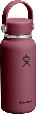 Rote Hydro Flask Flasche mit Hand-Logo und Aufschrift Hydro Flask. Rote Hydro Flask Flasche mit Hand-Logo und Aufschrift Hydro Flask.