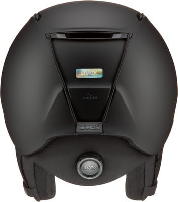Schwarzer Uvex Helm mit Verstellsystem und Logo Schwarzer Uvex Helm mit Verstellsystem und Logo