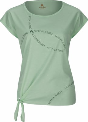 Hellgrünes T-Shirt mit kurzen Ärmeln und 'ACTIVE REBEL'-Logo. Hellgrünes T-Shirt mit kurzen Ärmeln und 'ACTIVE REBEL'-Logo.