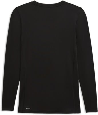 Schwarzes Langarm-T-Shirt mit DRYCELL-Logo auf der Rückseite.