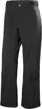Schwarze Skihose mit Logo und Knopfverschluss.