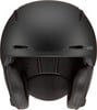 Schwarzer Uvex Skihelm mit Polsterung und Belüftungsöffnungen.