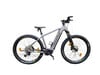 Graues Mountain-E-Bike mit GENESIS-Schriftzug am Rahmen und breiten Reifen.