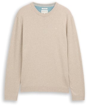 Tom Tailor Basic Crewn kötött férfi pulóver