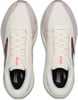 Damen-Laufschuhe Brooks Ghost Amp in Cremefarbe mit rosa Details.