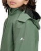 Grüne McKinley Kinderjacke mit Kapuze und Logo auf dem Ärmel.