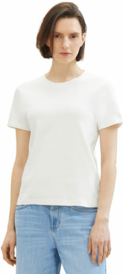 Tom Tailor TOM TAILOR Rib Crew Neck Női póló