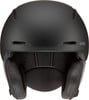 Schwarzer Skihelm mit Uvex-Logo und Innenpolsterung.