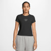 Schwarzes Nike T-Shirt für Damen mit Logo und Schriftzug