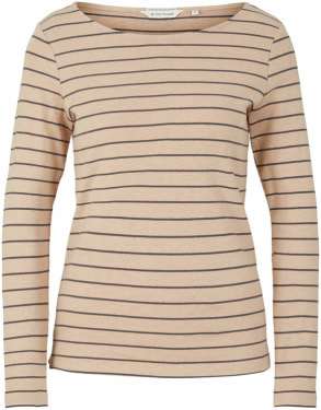 TOM TAILOR Stripe Boat Neck női ing