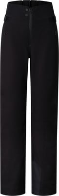 Schwarze Damen-Skihose mit hohem Bund und Reißverschluss. Schwarze Damen-Skihose mit hohem Bund und Reißverschluss.